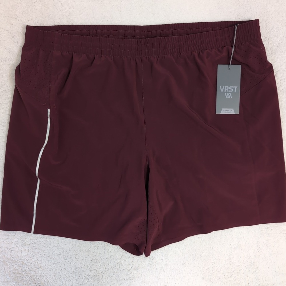 NEW! Men's 2XL 40"x 6.5" VRST Run Short 7" Ins Running Shorts Glazed‎ Cranberry